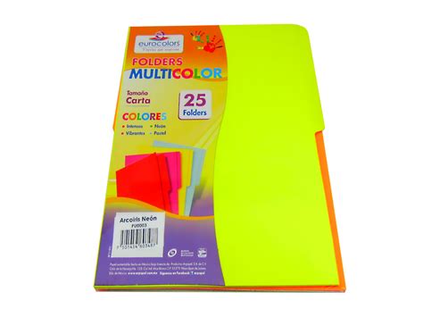 Folder Eurocolor Multicolor Neon Pu C Schoolboy