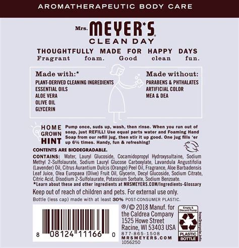 Mrs Meyers Clean Day Foaming Hand Soap Lavender Oz Pack Of Ebay