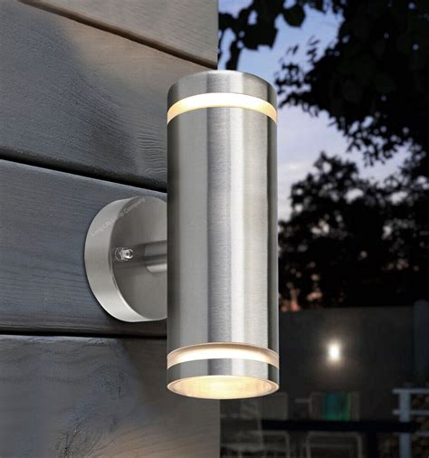 Modern Stainless Steel Outdoor Double Wall Light Ip Garden Up Down