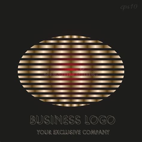 Golden Ellipse Logo Stock Vector Illustration Of Emblem 89529859