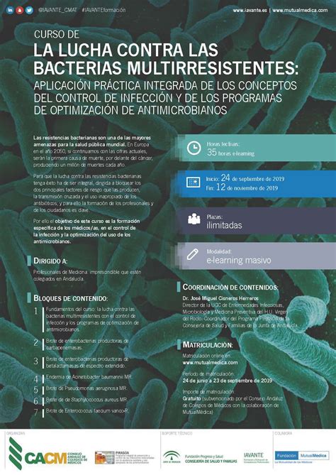 CURSO DE LA LUCHA CONTRA LAS BACTERIAS MULTIRRESISTENTES CACM