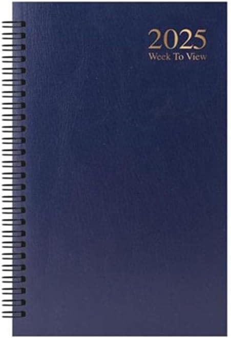 Week To View 2025 A5 Diary Wiro Diaries A5 2025 WTV Spiral Fashion