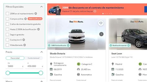 7 Webs Para Comprar Coches De Segunda Mano