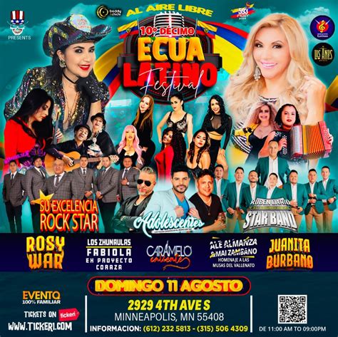 ECUALATINO FESTIVAL MINNEAPOLIS Tickets Boletos At NORTH STAR STORAGE