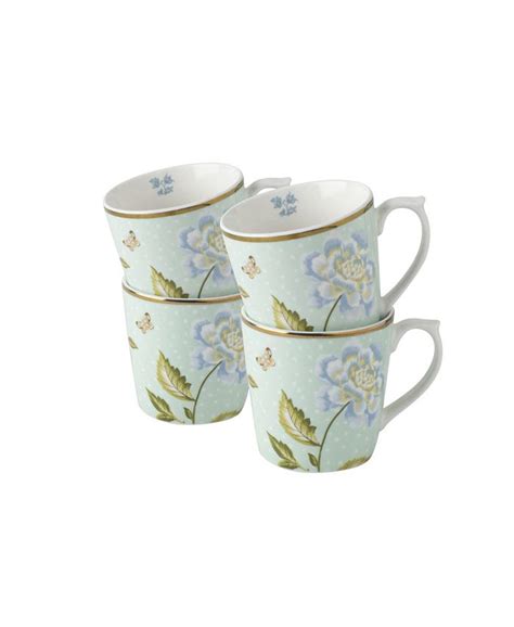 Laura Ashley Heritage Collectables 10 Oz Mint Uni Mugs In T Box Set