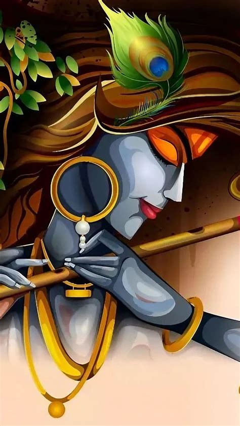 Shri Krishna Janmashtami Illustartion Art Lord God Kanha Ji Hd