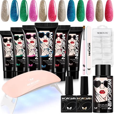 Morovan Poly Nail Gel Nail Kit Starter Kit 6 Color