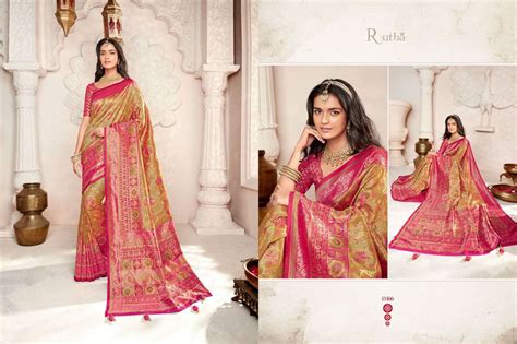 Rutba Vol 9 By Krishna Gokul Designer Silk Saree With Double Blouse