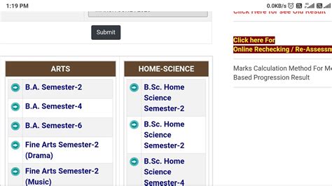 Hngu Online Exam Result Hngu New Update Ba Semester B