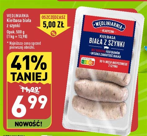 Kiełbasa biała z szynki Wędliniarnia classic cena promocje opinie