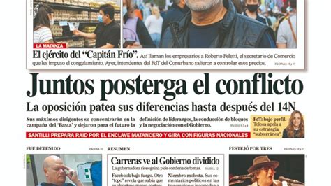 La Tapa Del Diario Perfil De Este Domingo 24 De Octubre De 2021 Perfil