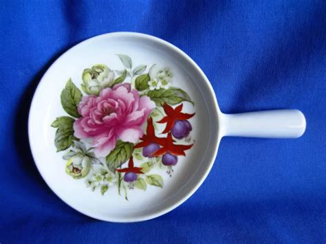 Ancienne Coupelle Vide Poche En Porcelaine De Limoges Fleurs Pivoine