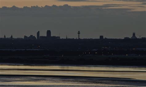 Liverpool Skyline Silhouette at Dusk - Ed O'Keeffe Photography