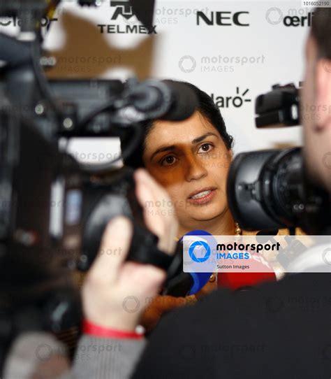 Monisha Kaltenborn Aut Sauber Team Prinicpal Talks With The Media