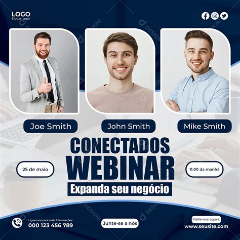 Conectados Webinar Expanda Seu Neg Cio Social Media Psd Edit Vel