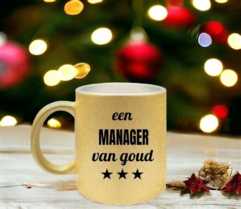 Een Manager Van Goud Glitter Gouden Mok Goedkoop