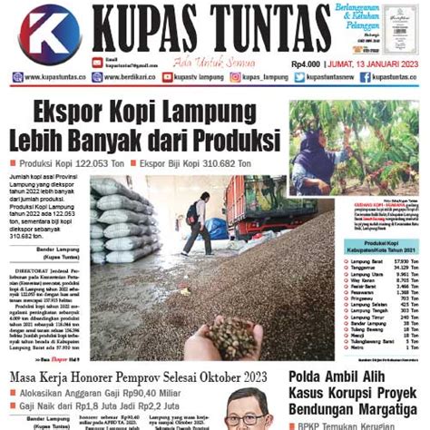 Kupas Tuntas Surat Kabar Harian Kupas Tuntas Edisi Jumat 13 Januari 2023