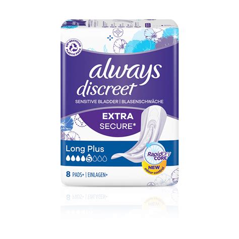 Always Discreet Long Plus Incontinence Pads Always Discreet