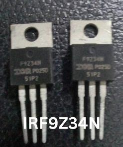 IRF9Z34NPBF IRF9Z34N MOSFET IRF9Z34 IC 55V 19A 56W TO 220 3 Pin Leads