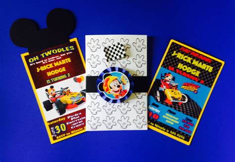 Mickey Roadster Racer Invitation Ideas Invitaciones Mickey Aventuras