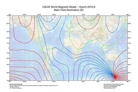 Magnetic Declination Map | World Map 07