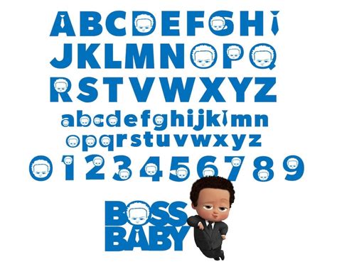 Boss Baby Font Svg