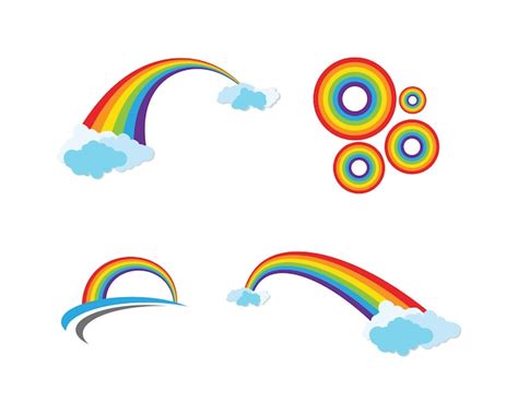 Regenbogen Icon Vorlagenvektor Premium Vektor