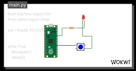 Led With Push Button Wokwi Esp32 Stm32 Arduino Simulator