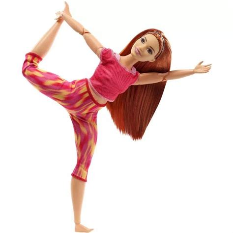 Boneca Barbie Articulada Feita P Mexer Ruiva Made To Move Mattel