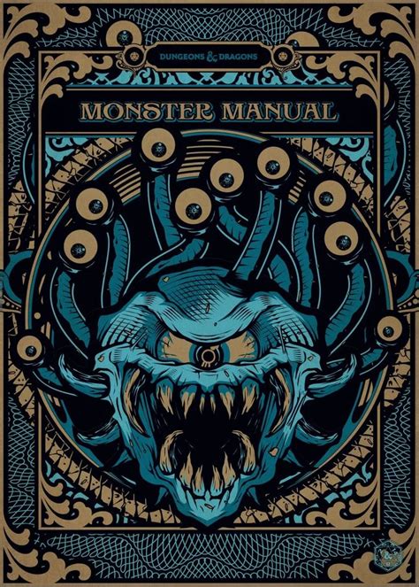 'Monster Manual Deluxe' Poster, picture, metal print, paint by Dungeons ...