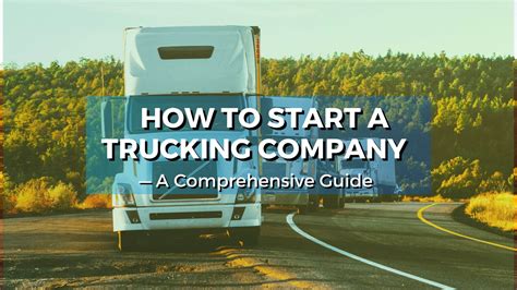 How To Start A Trucking Company Reliabills