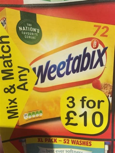 72 Weetabix X3 For £10 At Farmfoods