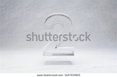 Ice Number 2 3d Rendered Alphabet Stock Illustration 1647434803