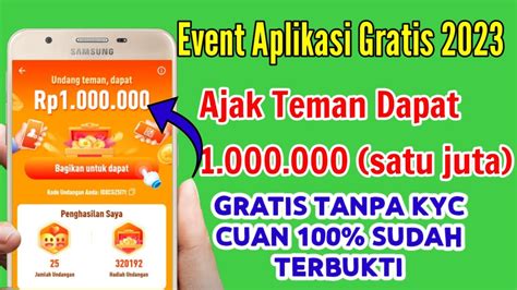 Edan Bonus 1JUTA Undang Teman EVENT APLIKASI PENGHASIL UANG APK