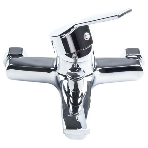 Revolutionary Zinc Alloy Tap Wall Mounted Chrome Finished Basin Faucets Dual Hot Cold Water