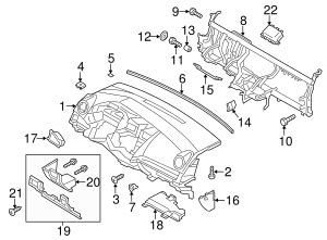 Mazda Instrument Panel Mount Bolt B