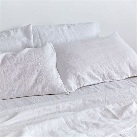 100 Linen Flat Sheet In White Bedding Stores White Linen Bedding