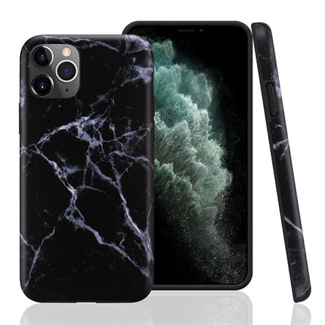 Силиконовый чехол на iPhone 11 Черный мрамор купить | Pikasso