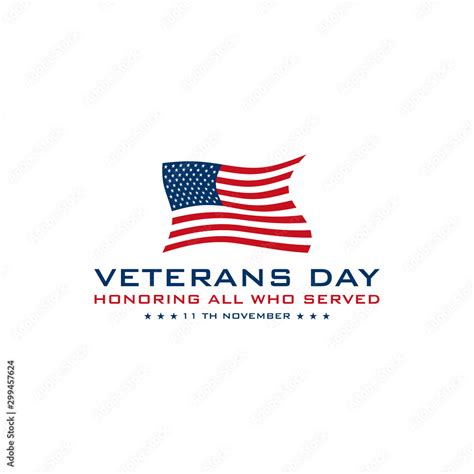 Vector design of Veterans Day template writing Stock Vector | Adobe Stock