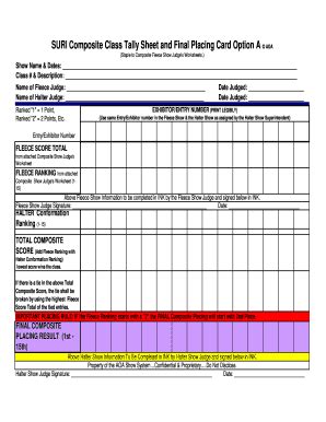 Tally Card Sample - Fill and Sign Printable Template Online