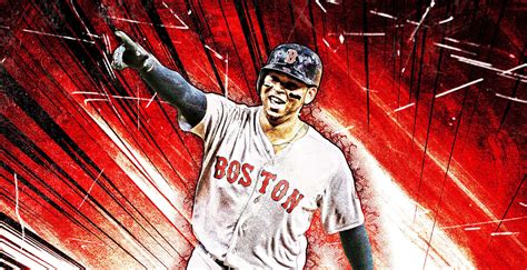 Download Rafael Devers Boston Red Sox Celebration Artwork Wallpaper