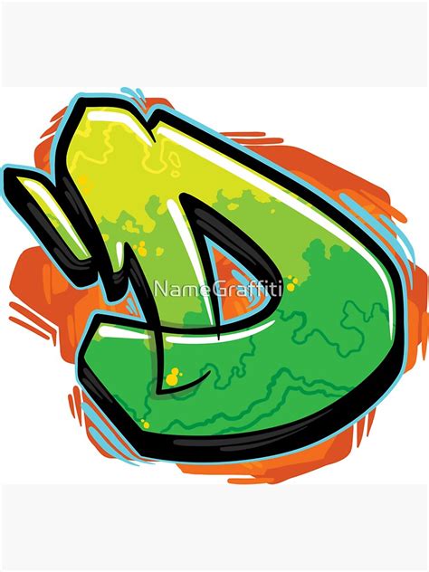 "Graffiti Letter D" Magnet for Sale by NameGraffiti | Redbubble