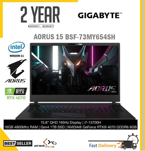 Gigabyte Aorus 15 Bsf 73my754sh Gaming Laptop I713700h16gb1tb Ssd