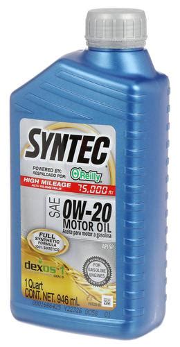 Syntec Full Synthetic Motor Oil 0w 20 15eeaa Oreilly Auto Parts