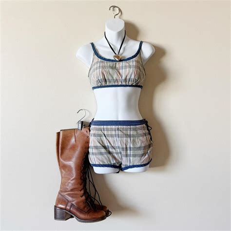 Vintage Plaid Bikini An Iconic S Plaid Bikini Depop