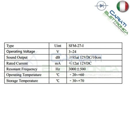 Cicalino Buzzer V V V V Dc Oscillatore Integrato Diametro M