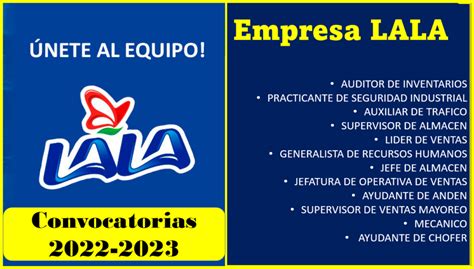 Empleos Disponibles En La Empresa Lala Post Late