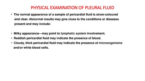 Solution Lecture 9b Pericardial Fluid Analysis Introduction Physical