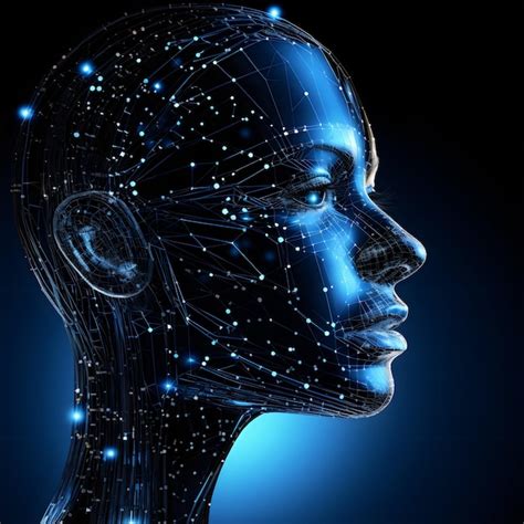 premium ai image artificial intelligence wireframe human created