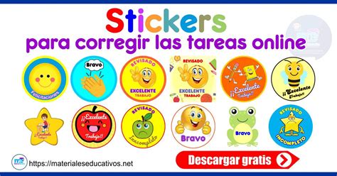 Stickers Para Corregir Las Tareas Online Preescolar Y Primaria Las Hot Sex Picture